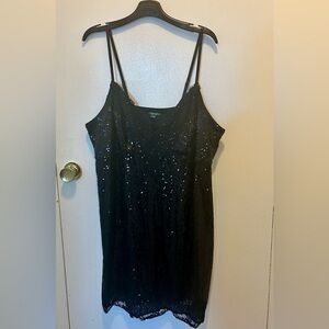 Wild Fable black sequin slip dress